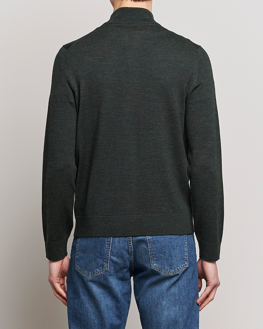 Herre | Gensere | Morris | Merino Full Zip Cardigan Olive