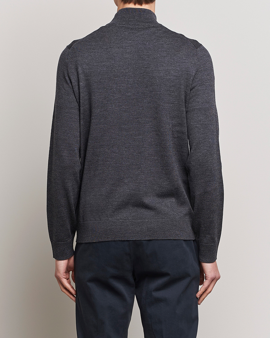 Herre | Gensere | Morris | Merino Full Zip Cardigan Dark Grey
