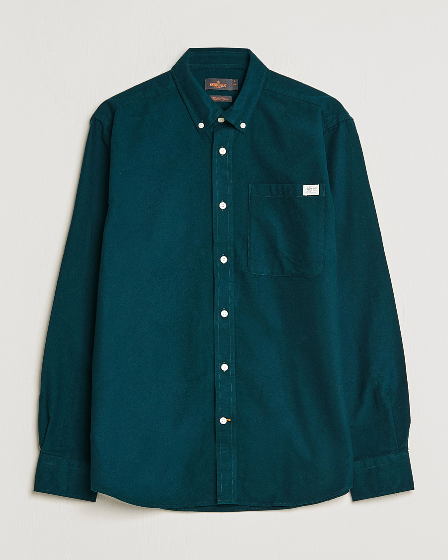 Herre |  | Morris | Original Brushed Oxford Shirt Green