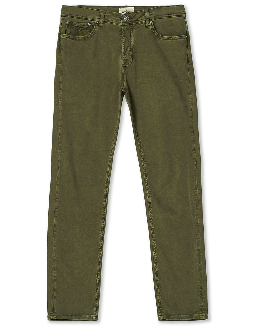 Herre | Bukser | Morris | James Brushed Chinos Olive