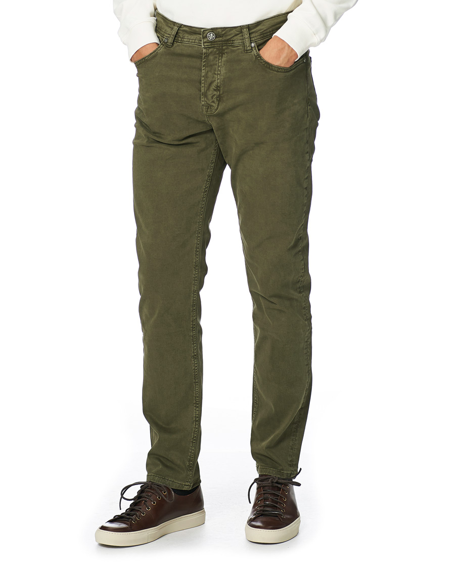 Herre | Bukser | Morris | James Brushed Chinos Olive
