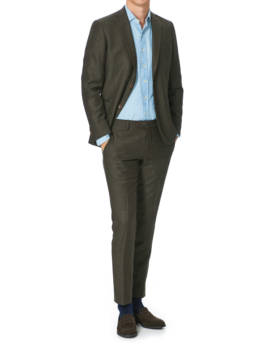 Herre | Bukser | Morris | Rodney Flannel Trousers Brown