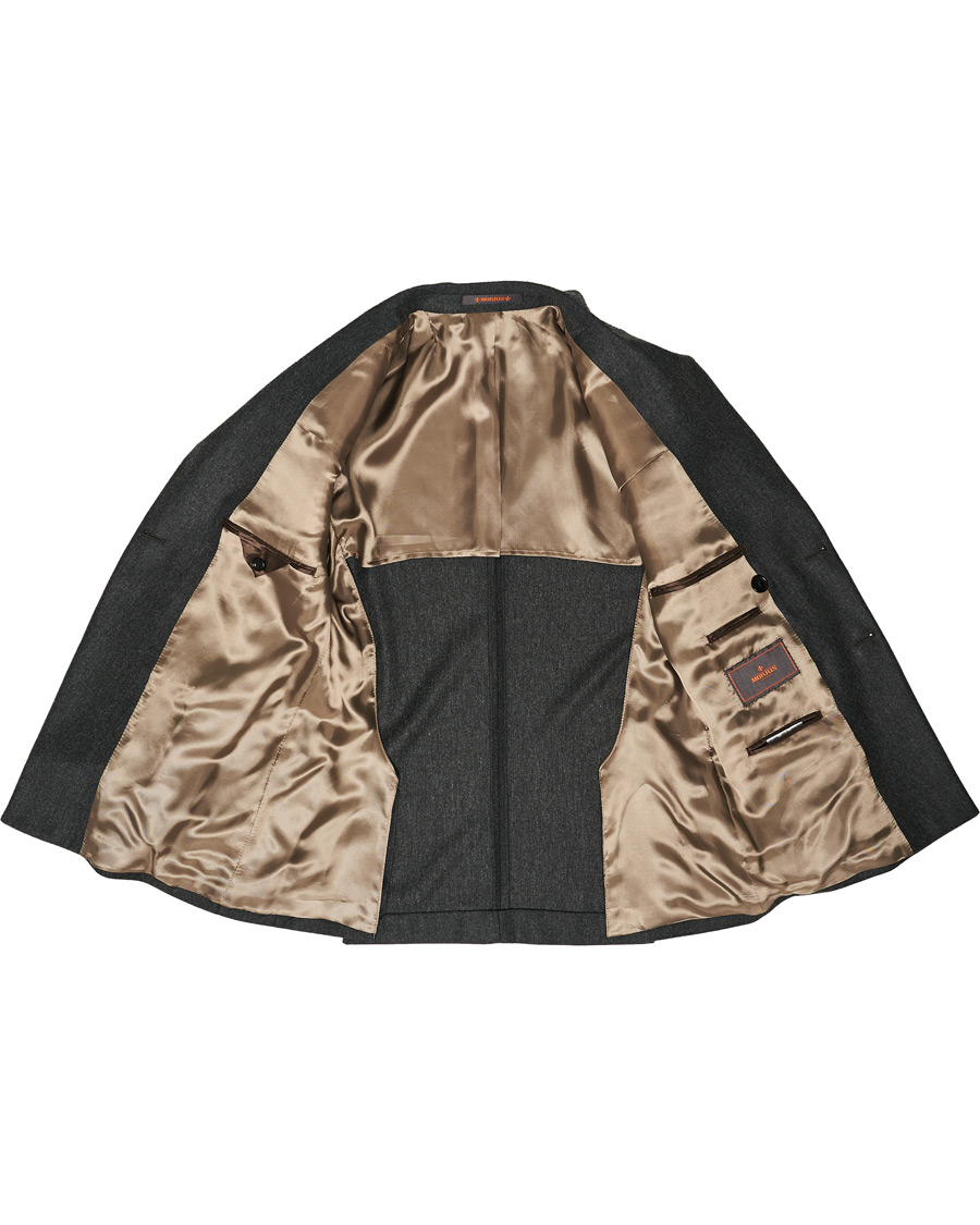 Herre | Dressjakker | Morris | Roger Double Breasted Flannel Blazer Dark Grey