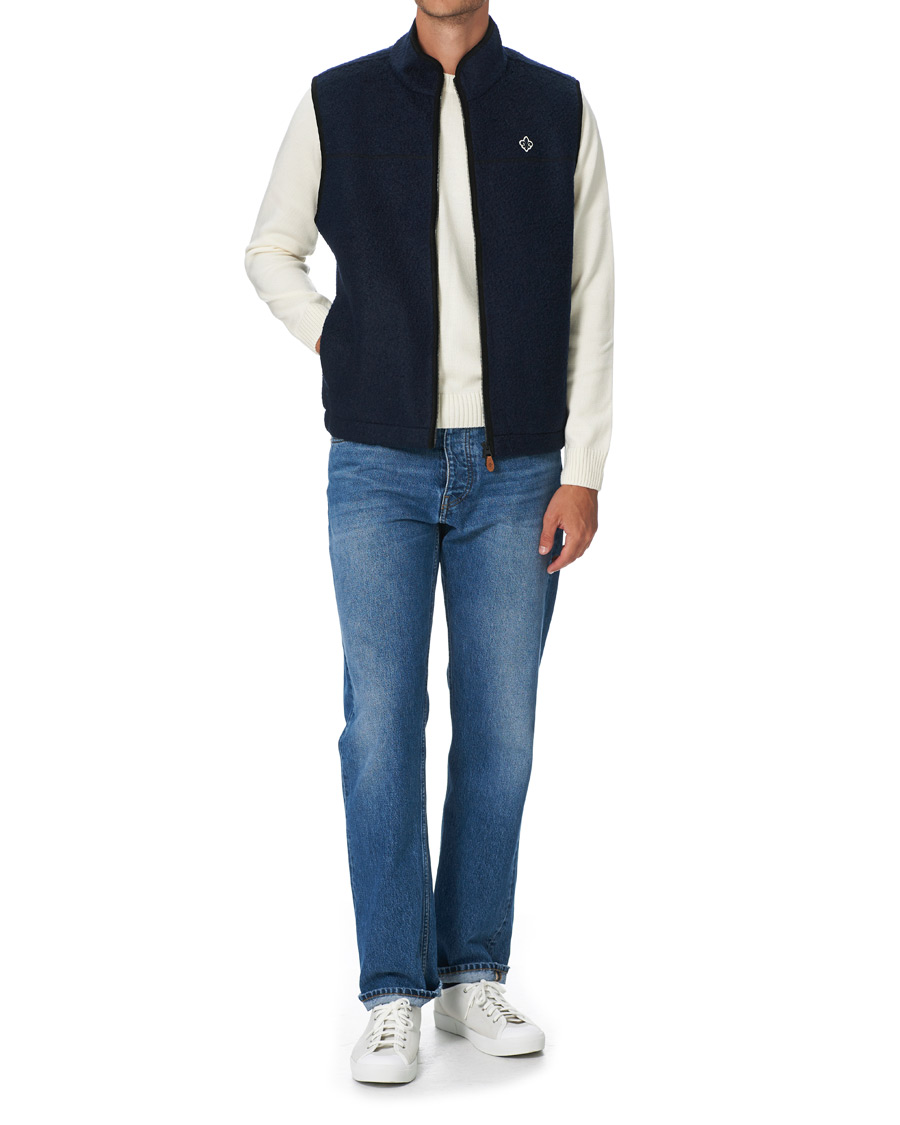 Herre | Vester | Morris | Whitfield Pile Vest Navy