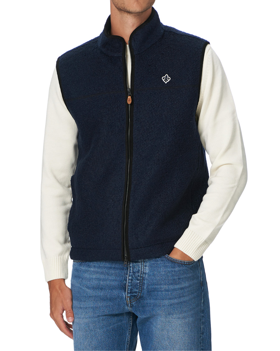 Herre | Vester | Morris | Whitfield Pile Vest Navy