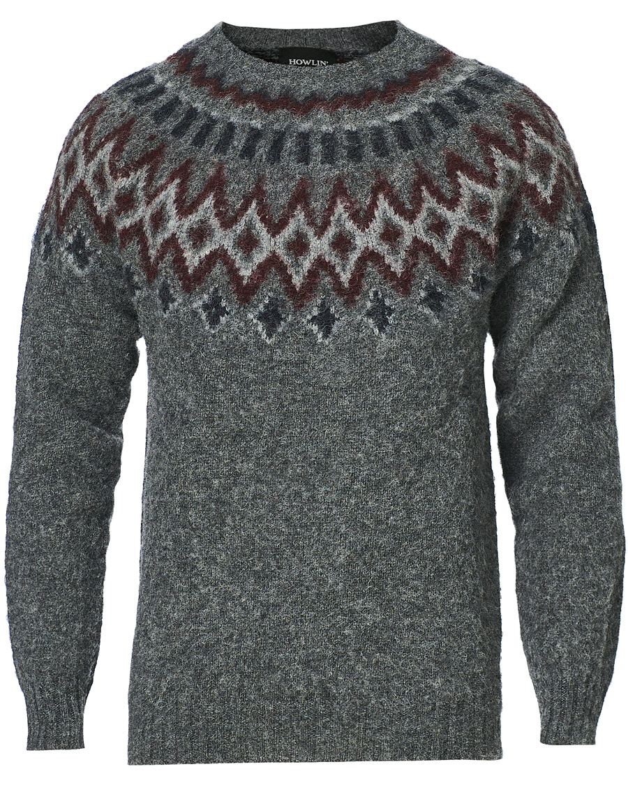 Herre | Gensere | Howlin' | Brushed Wool Fair Isle Crew Sweater Oxford