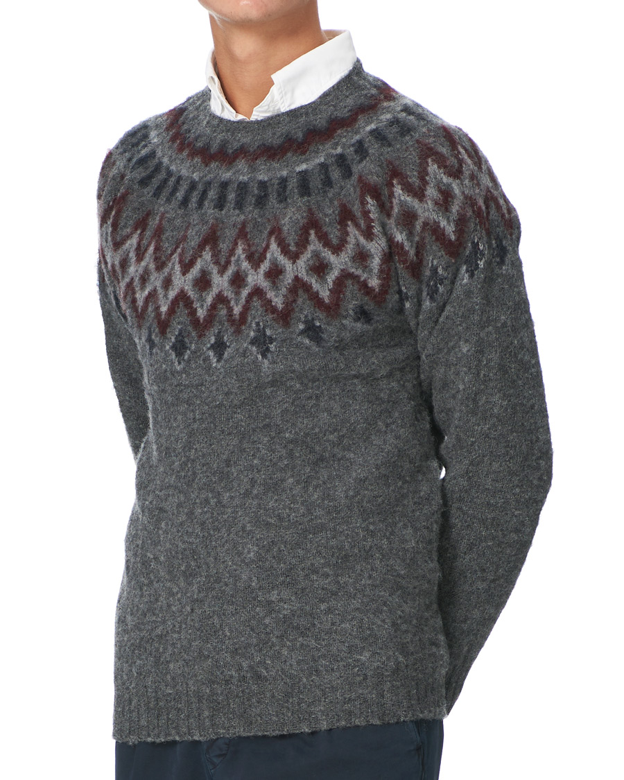 Herre | Gensere | Howlin' | Brushed Wool Fair Isle Crew Sweater Oxford