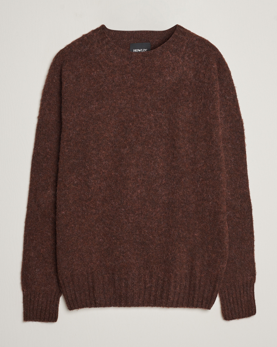 Herre | Gensere | Howlin' | Brushed Wool Sweater Brownish
