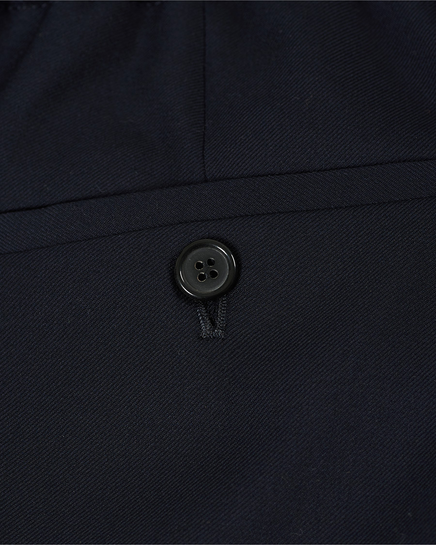 Herre | Bukser | Paul Smith | Drawstring Elastic Wool Pant Navy