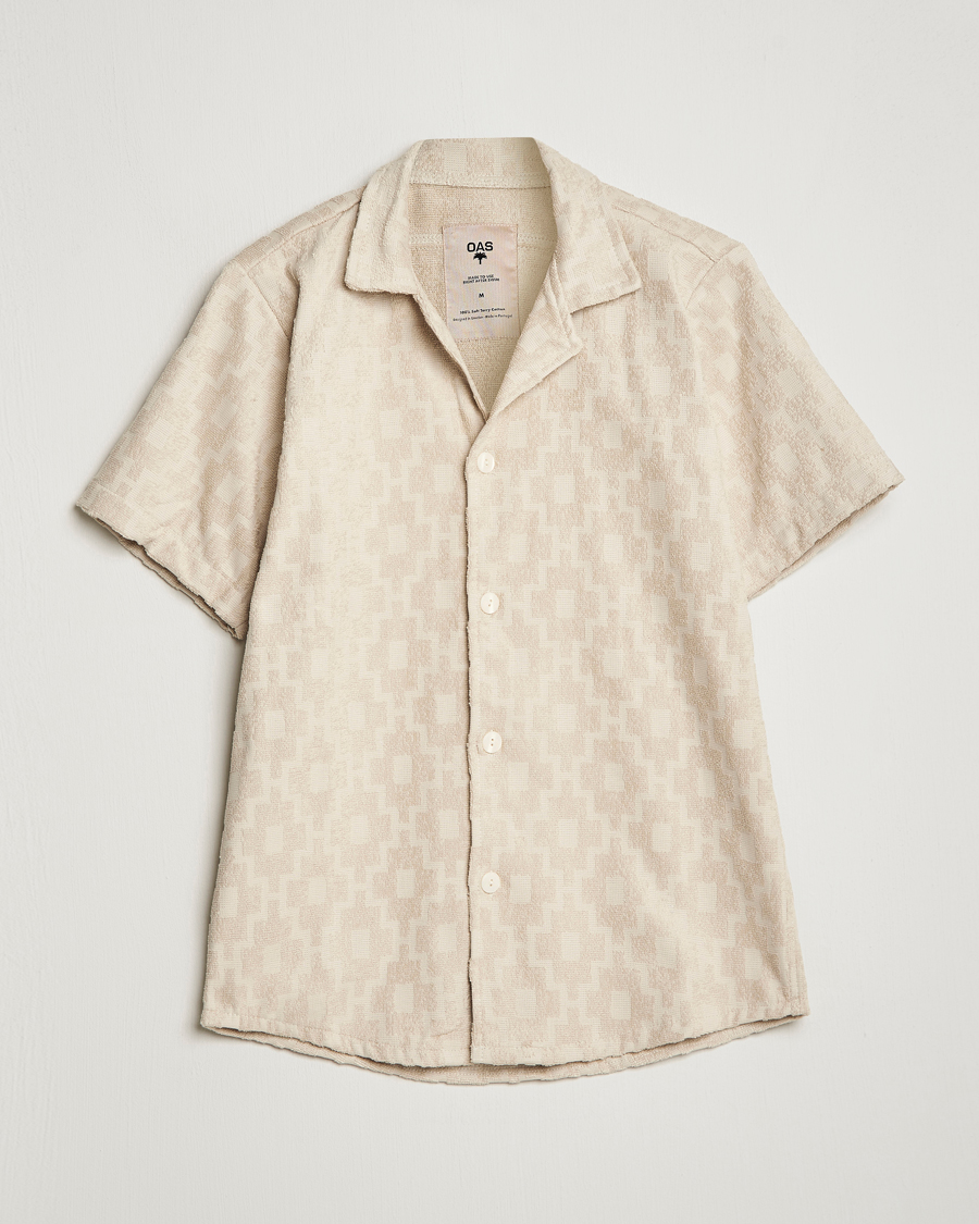 Herre | Skjorter | OAS | Machu Terry Short Sleeve Shirt Beige