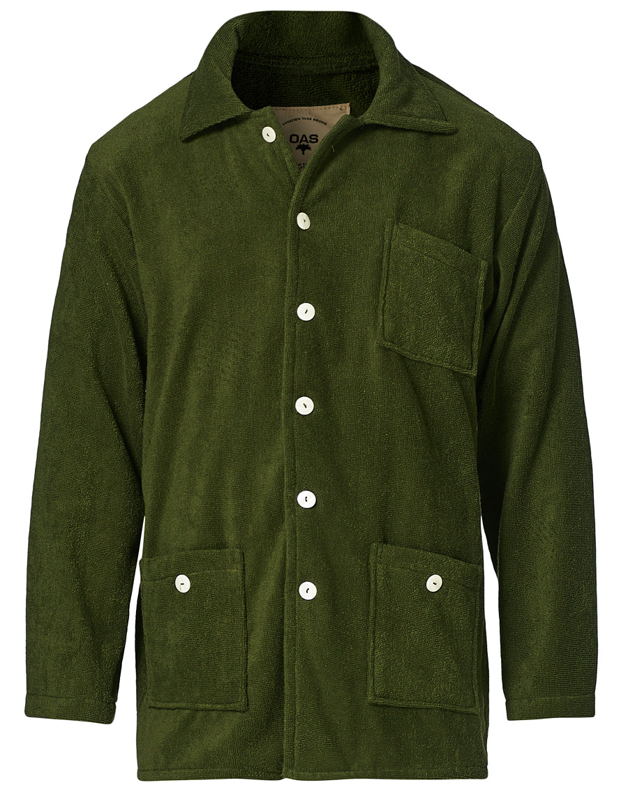 Herre | Skjorter | OAS | Beach Dandy Terry Overshirt Army