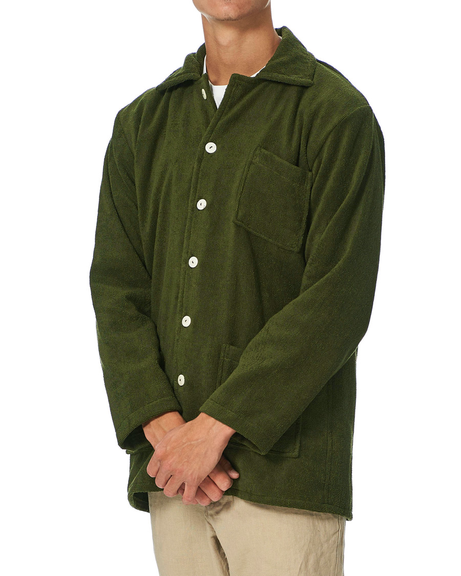 Herre | Skjorter | OAS | Beach Dandy Terry Overshirt Army
