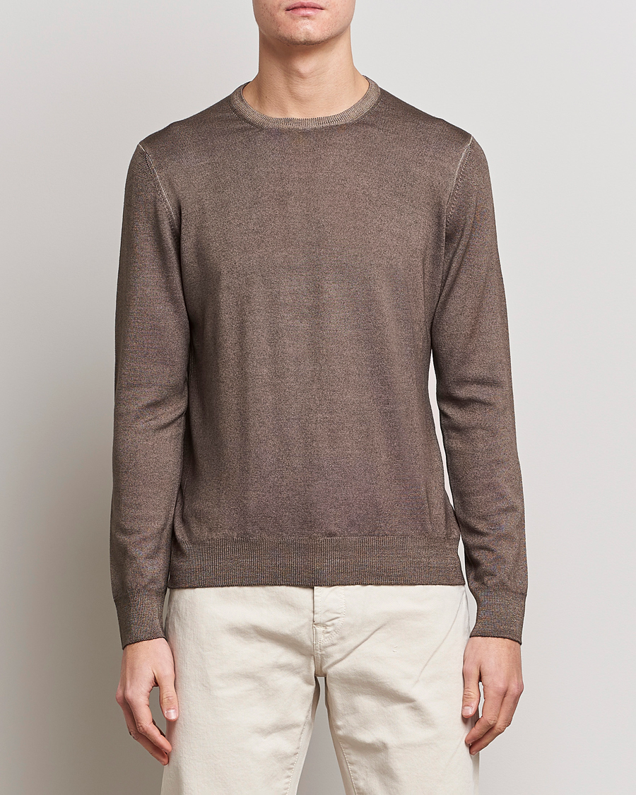 Herre | Gensere | Gran Sasso | Vintage Merino Fashion Fit Crew Neck Pullover Beige