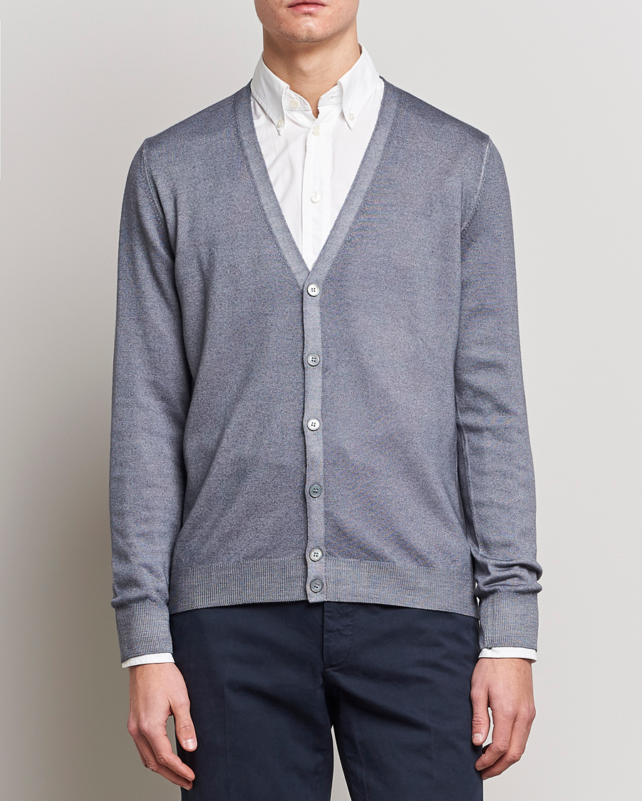 Herre | Cardigans | Gran Sasso | Vintage Merino Fashion Fit Cardigan Light Grey