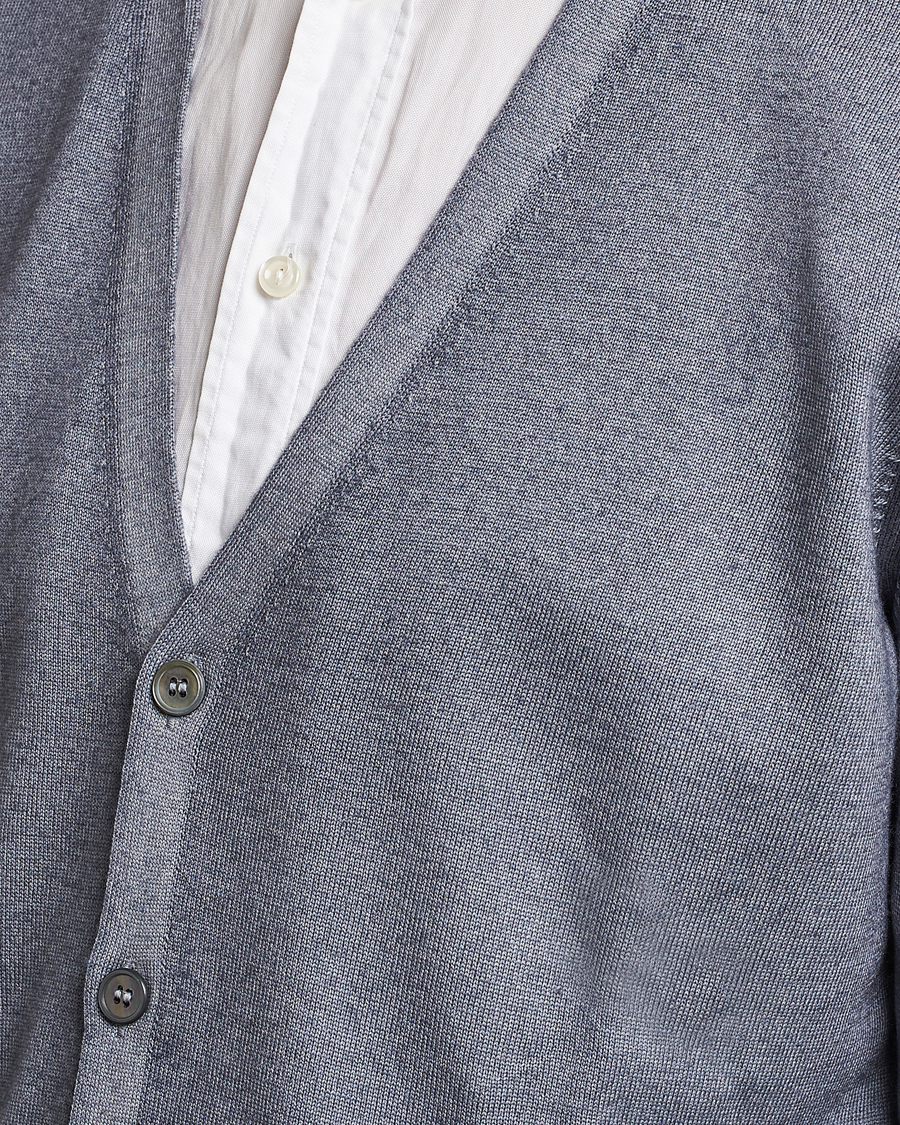 Herre | Gensere | Gran Sasso | Vintage Merino Fashion Fit Cardigan Light Grey