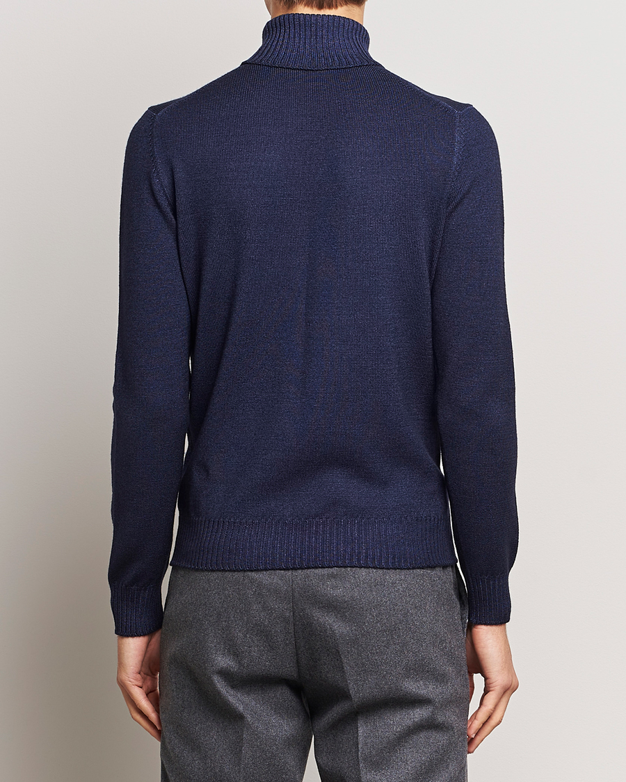 Herre | Gensere | Gran Sasso | Vintage Merino Fashion Fit Polo Navy