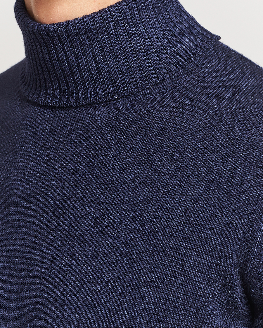 Herre | Gensere | Gran Sasso | Vintage Merino Fashion Fit Polo Navy