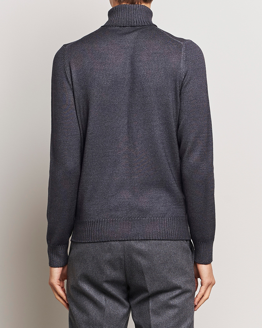 Herre | Gensere | Gran Sasso | Vintage Merino Fashion Fit Polo Asphalt