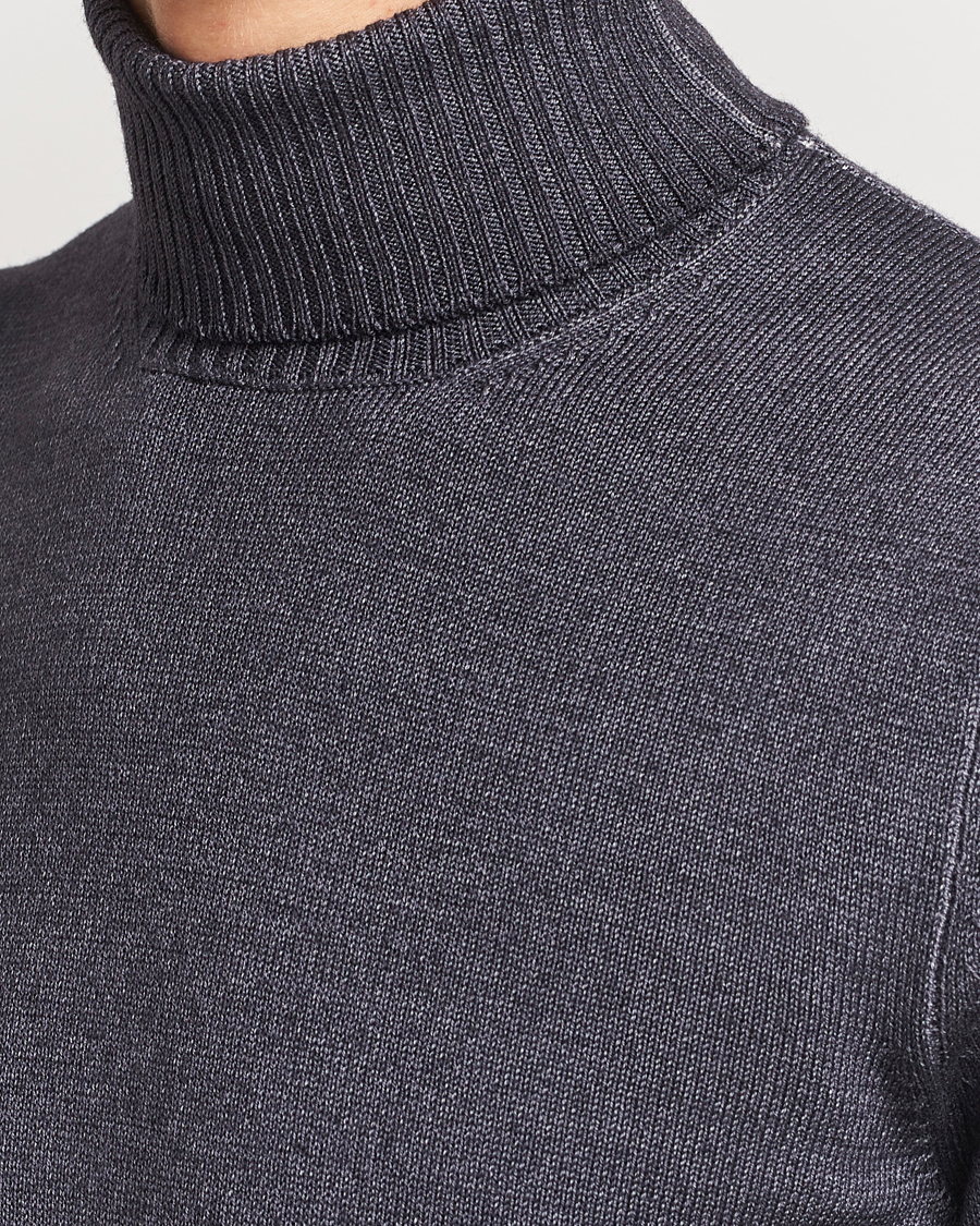 Herre | Gensere | Gran Sasso | Vintage Merino Fashion Fit Polo Asphalt