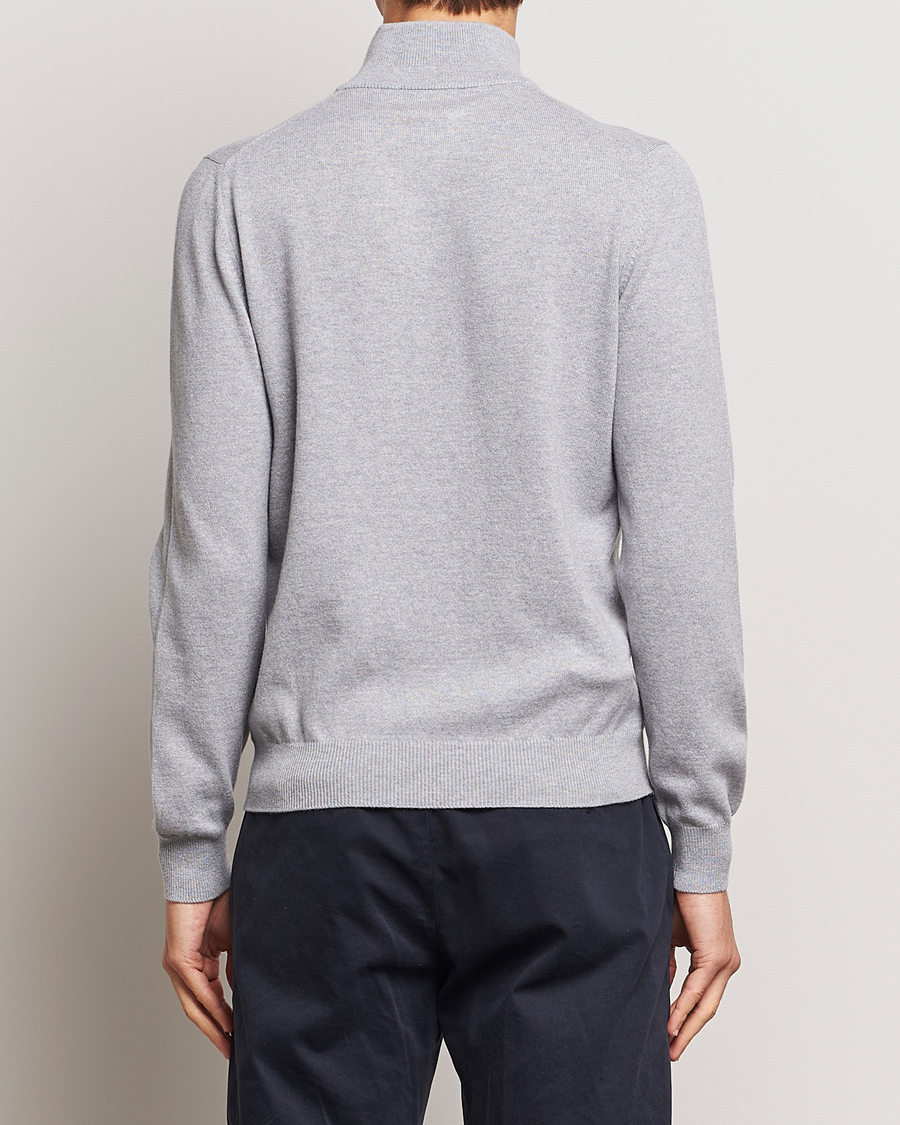 Herre | Gensere | Gran Sasso | Wool/Cashmere Half Zip Light Grey