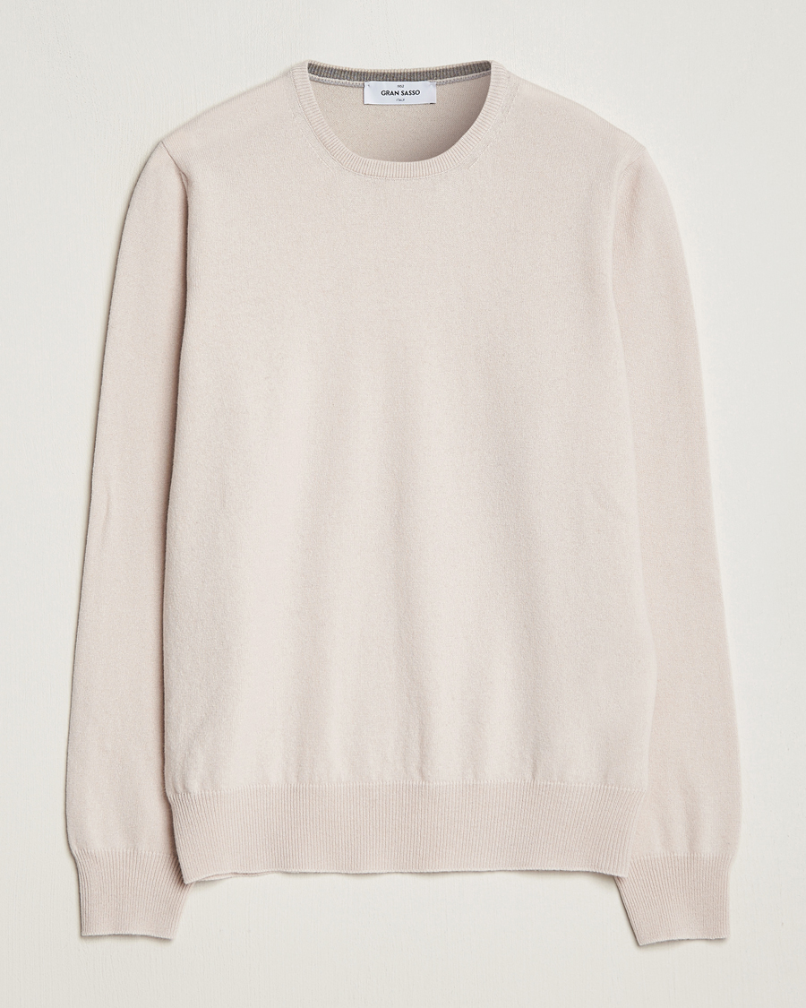Herre | Gensere | Gran Sasso | Wool/Cashmere Crew Neck Cream