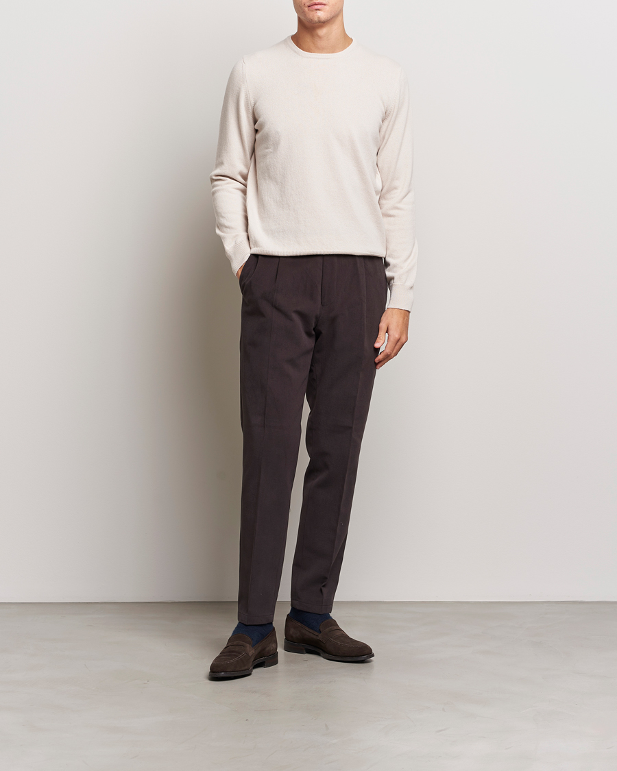 Herre | Gensere | Gran Sasso | Wool/Cashmere Crew Neck Cream