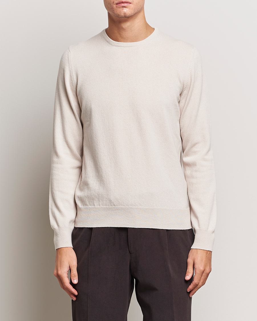 Herre |  | Gran Sasso | Wool/Cashmere Crew Neck Creme
