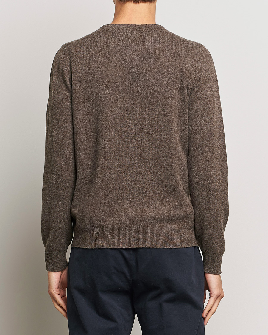 Herre | Gensere | Gran Sasso | Wool/Cashmere Crew Neck Brown Melange