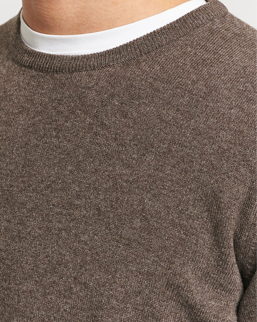 Herre | Gensere | Gran Sasso | Wool/Cashmere Crew Neck Brown Melange