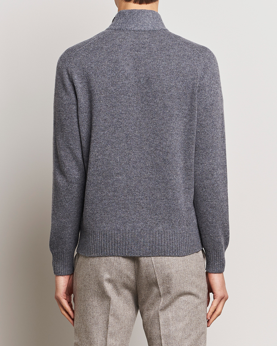 Herre | Gensere | Gran Sasso | Heavy Wool Cardigan Grey Melange