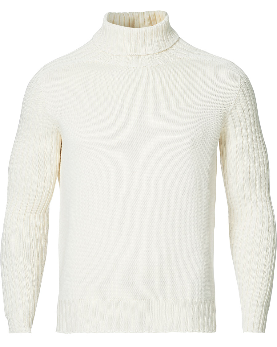 Herre | Gensere | Gran Sasso | Rainwool Rollneck White