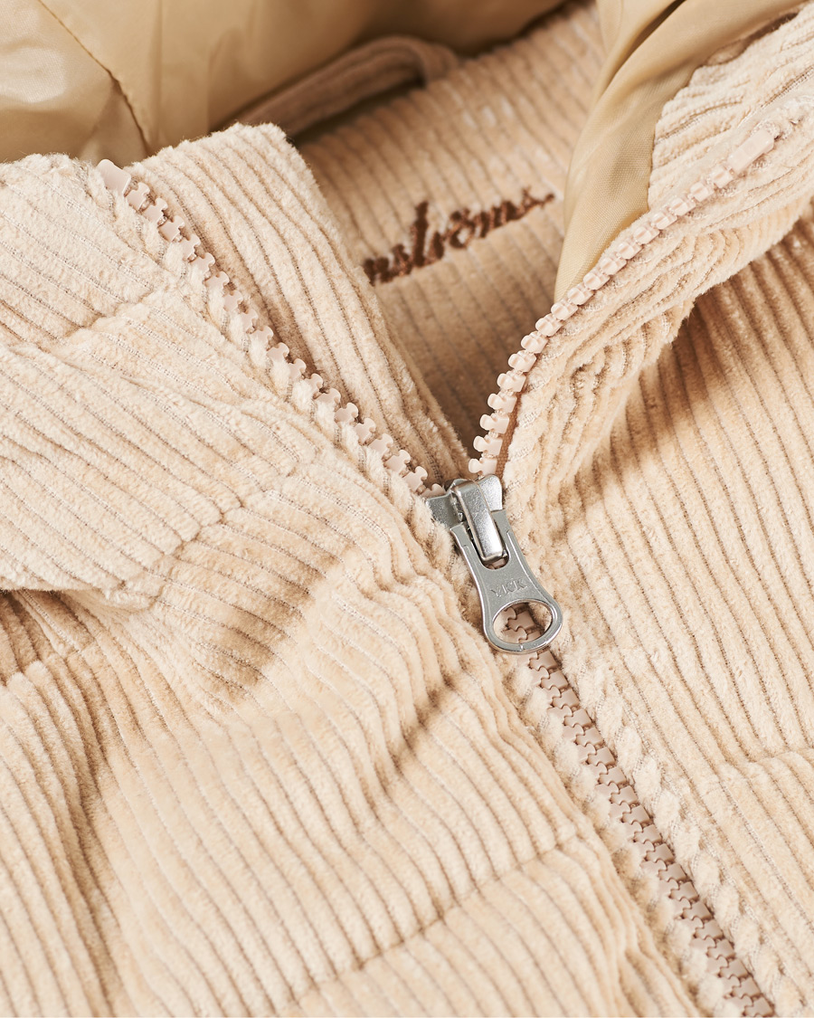 Herre | Jakker | Stenströms | Padded Corduroy Hood Vest Creme