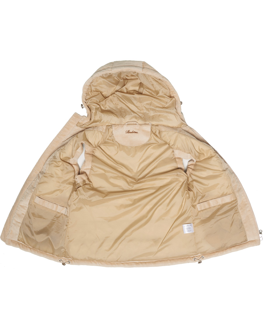 Herre | Jakker | Stenströms | Padded Corduroy Hood Vest Creme