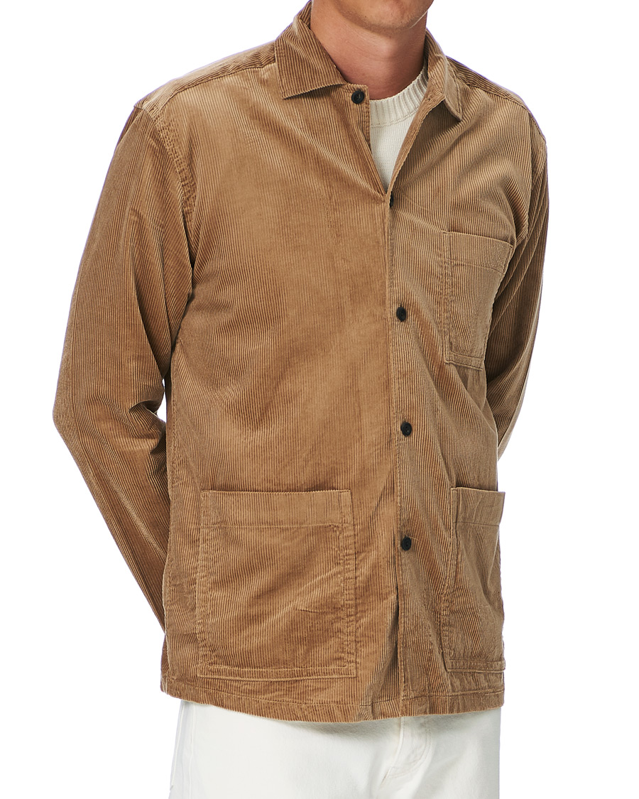 Herre | Skjorter | Eton | Cotton Corduroy Overshirt Beige