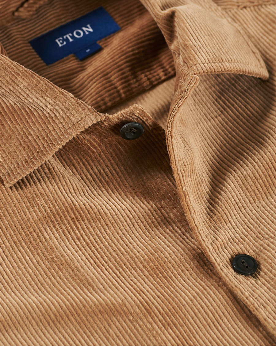 Herre | Skjorter | Eton | Cotton Corduroy Overshirt Beige