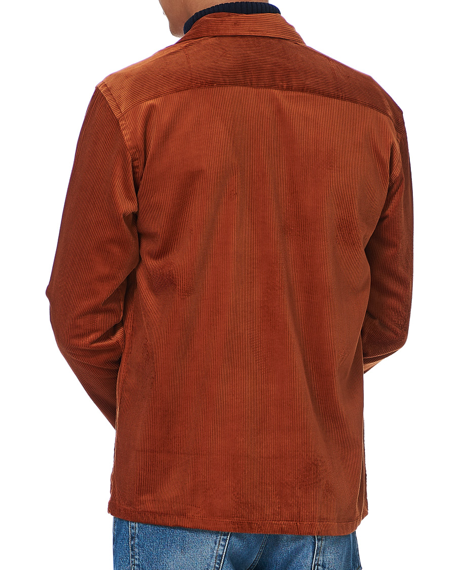 Herre | Skjorter | Eton | Cotton Corduroy Overshirt Orange
