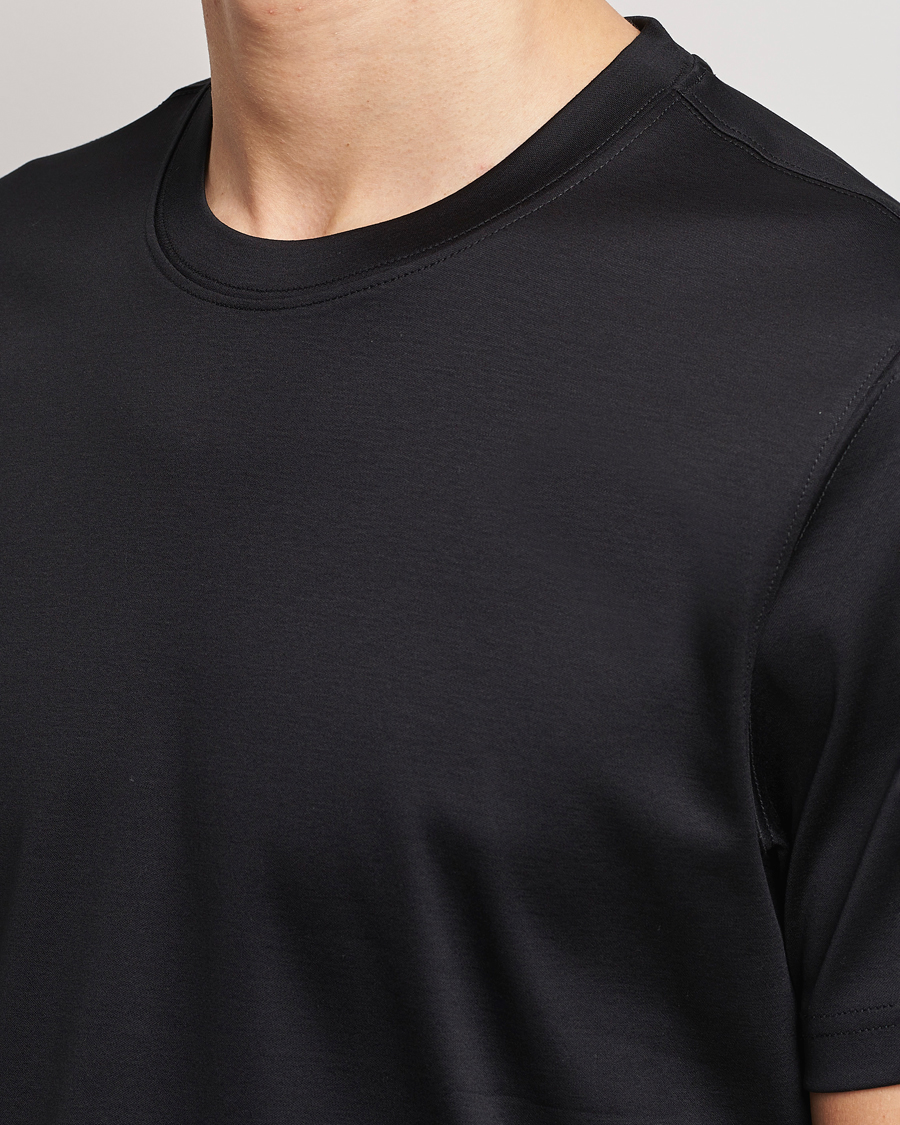 Herre | T-Shirts | Eton | Filo Di Scozia Cotton T-Shirt Black
