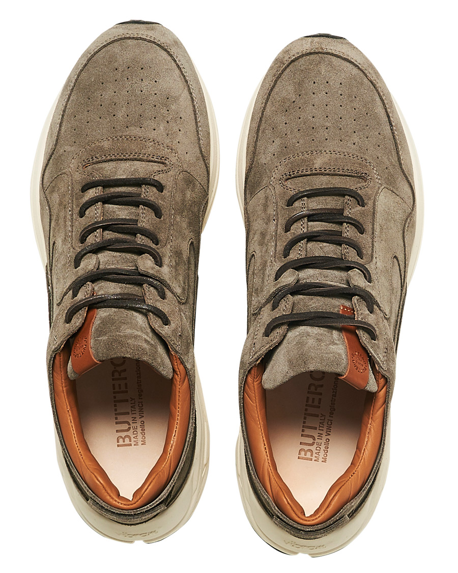 Herre | Buttero Vinci Suede Running Sneaker Taupe | Buttero | Vinci Suede Running Sneaker Taupe