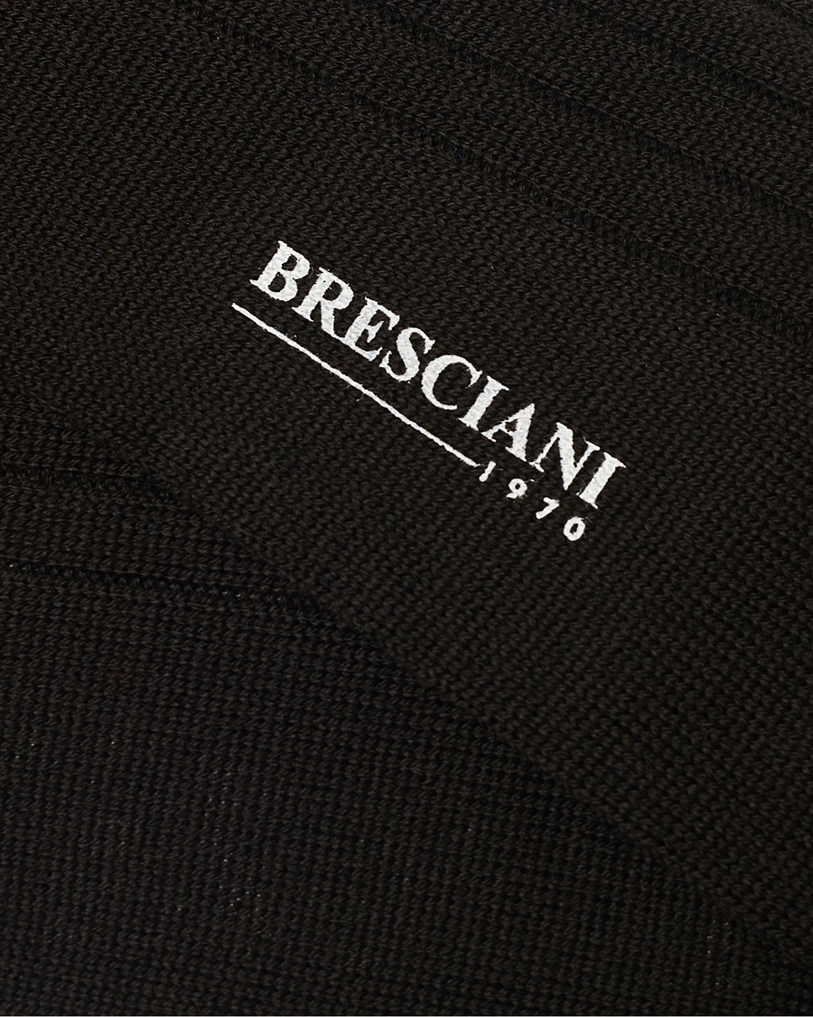 Herre | Bresciani | Bresciani | Wool/Nylon Heavy Ribbed Socks Brown