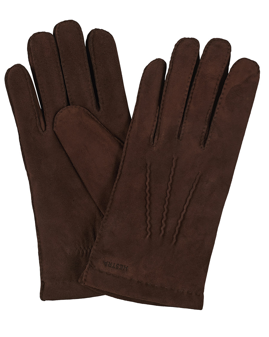 Herre | Hestra Arthur Wool Lined Suede Glove Marron | Hestra | Arthur Wool Lined Suede Glove Marron