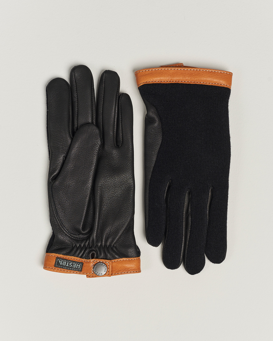 Herre | Hestra | Hestra | Deerskin Wool Tricot Glove BlackBlack