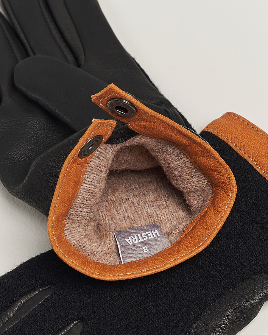 Herre | Assesoarer | Hestra | Deerskin Wool Tricot Glove BlackBlack