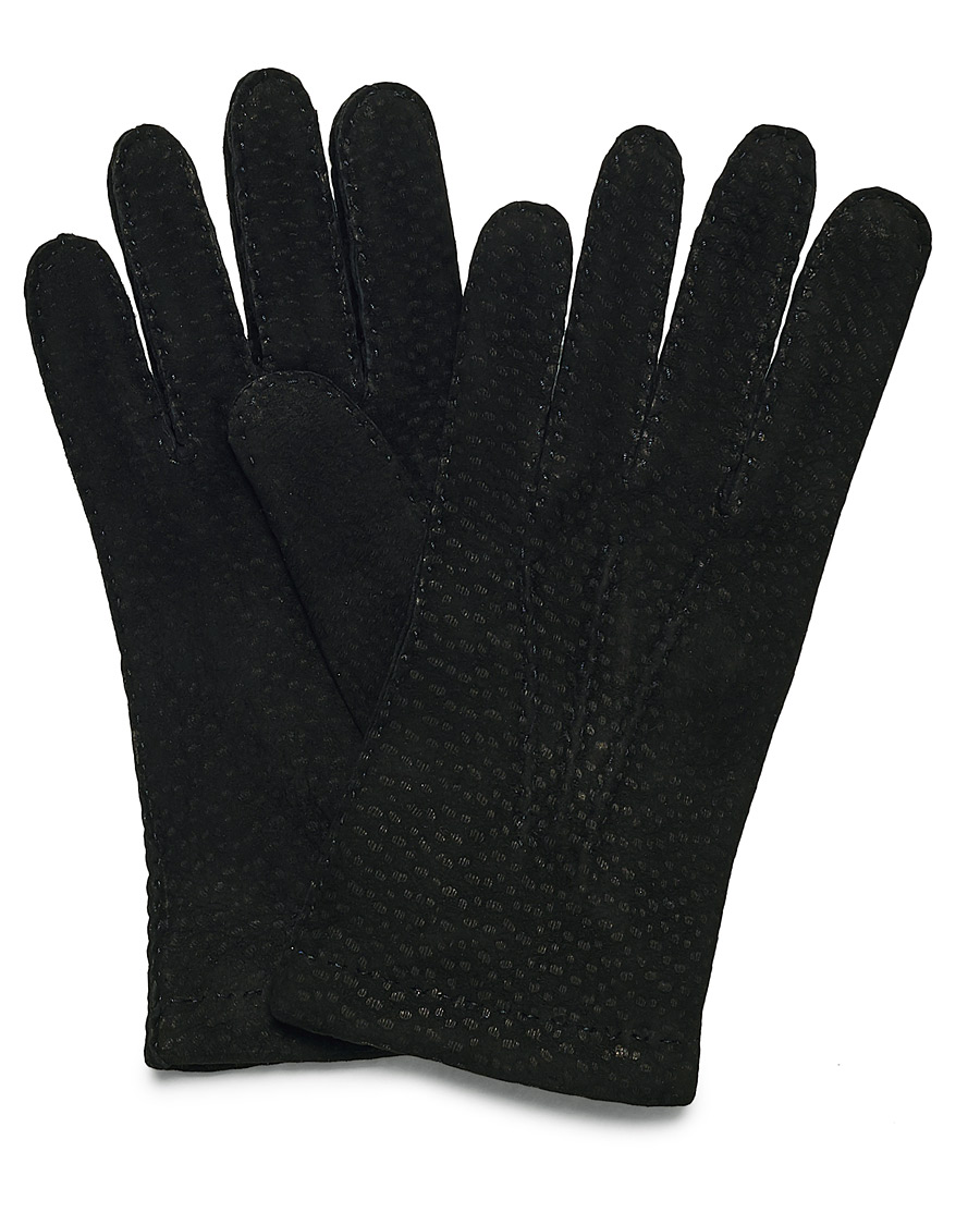 Herre | Hestra Carpincho Handsewn Cashmere Glove Black | Hestra | Carpincho Handsewn Cashmere Glove Black