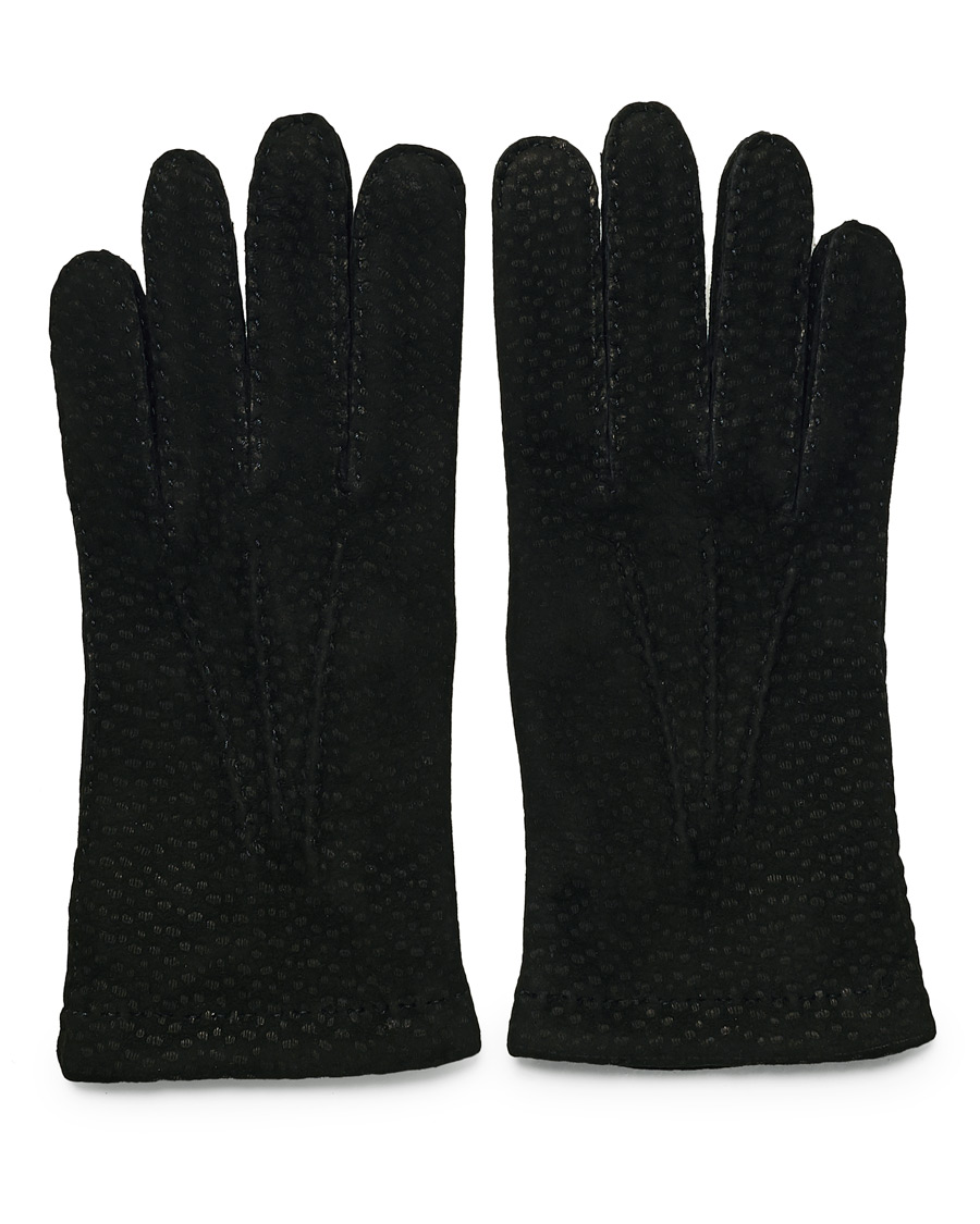 Herre | Hestra Carpincho Handsewn Cashmere Glove Black | Hestra | Carpincho Handsewn Cashmere Glove Black