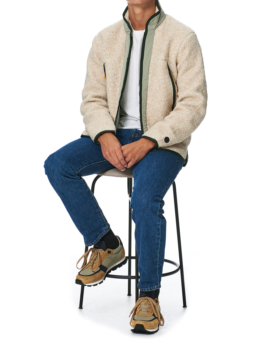 Herre | Gensere | Orlebar Brown | Baird Fleece Full Zip Dune/Artichoke