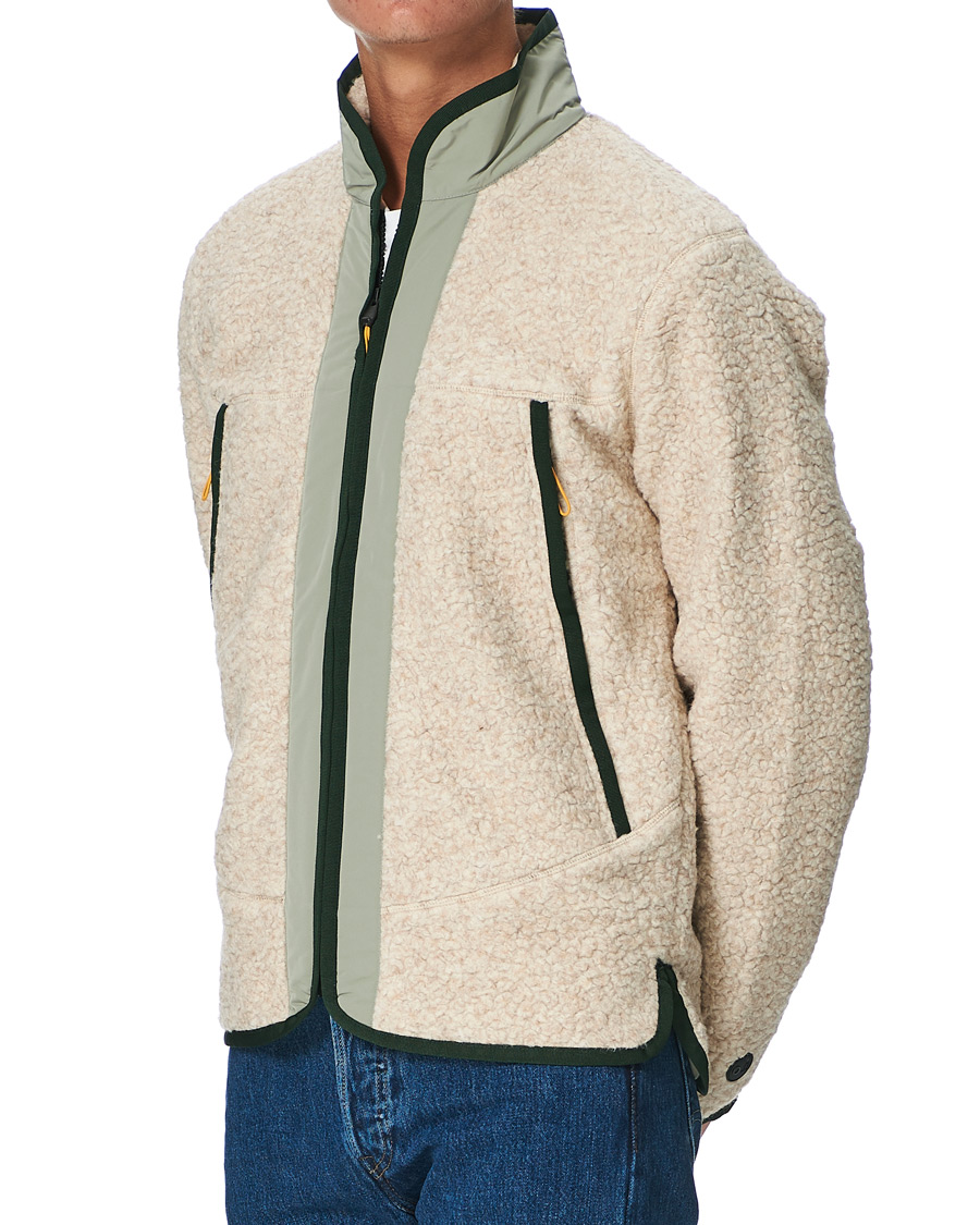 Herre | Gensere | Orlebar Brown | Baird Fleece Full Zip Dune/Artichoke