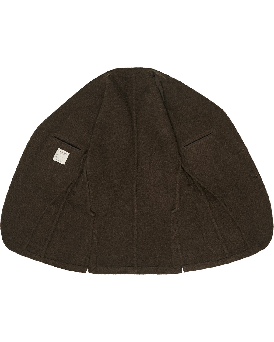 Herre | Dressjakker | L.B.M. 1911 | Jack Regular Bouclé Wool Alpaca Blazer Brown