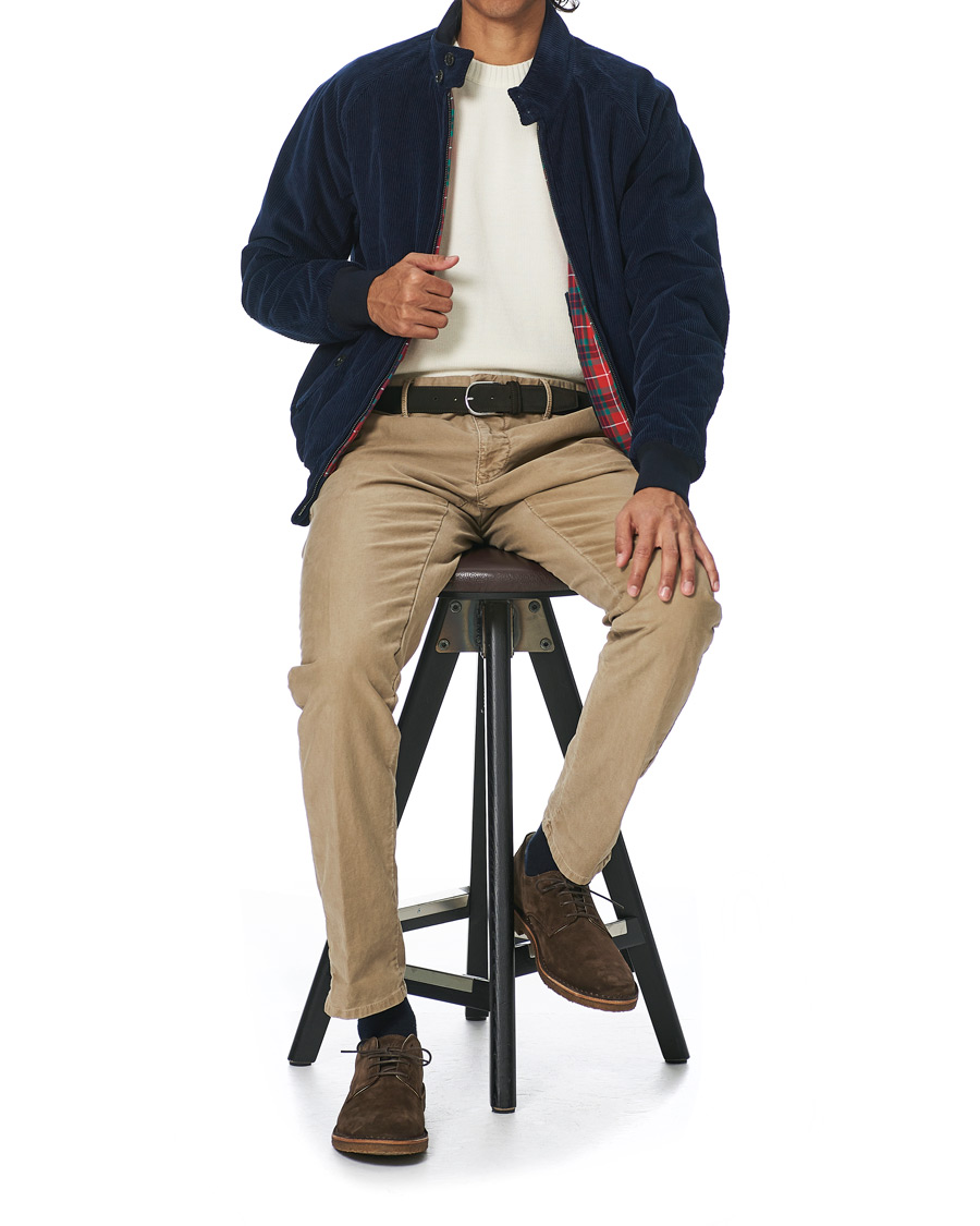 Herre | Jakker | Baracuta | G9 Padded Corduroy Harrington Jacket Navy