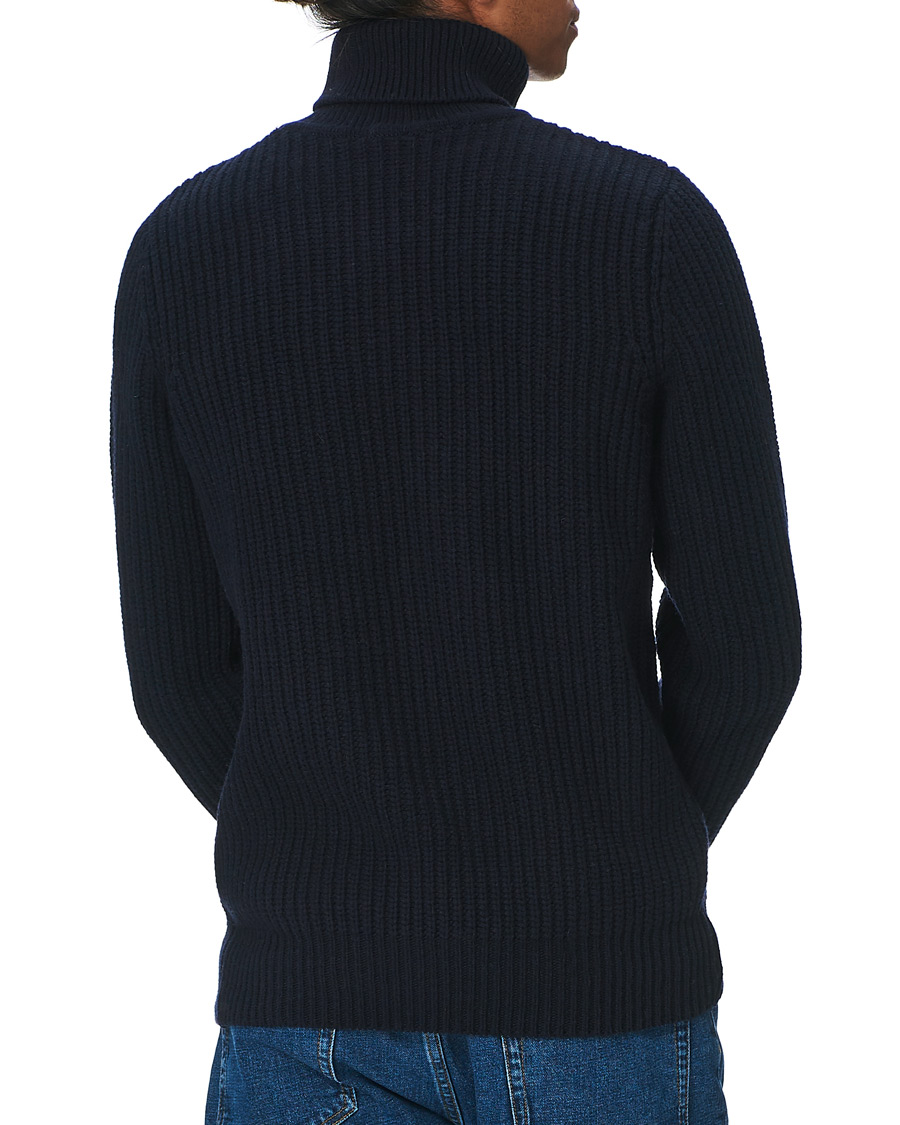 Herre | Gensere | Armor-lux | Cable Knit Turtleneck Navy