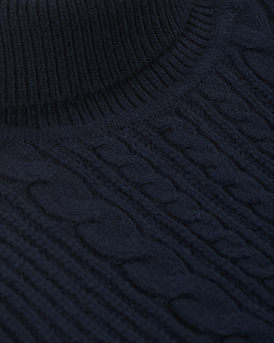 Herre | Gensere | Armor-lux | Cable Knit Turtleneck Navy